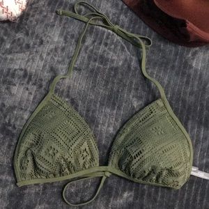 Green bikini top